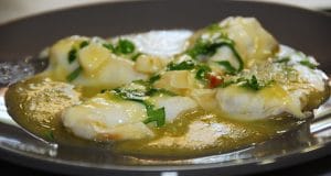 Receta de cocochas de bacalao al pil pil